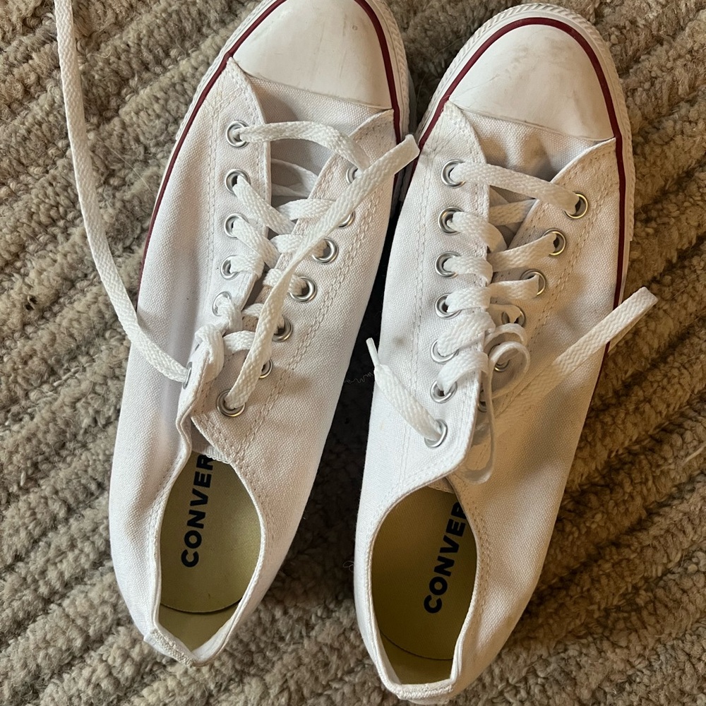 Converse White Canvas Sneakers